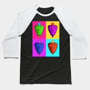 Pixel Taco Pop Art Baseball T-Shirt